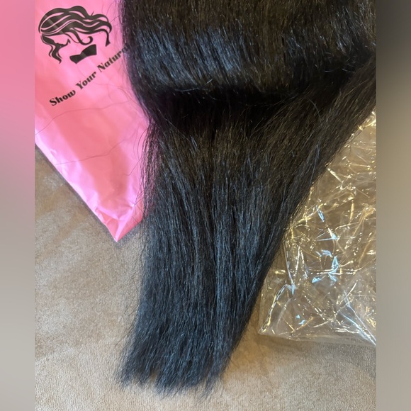 Human hair Kinky straight clip in hair extensions NWT - Picture 7 of 7